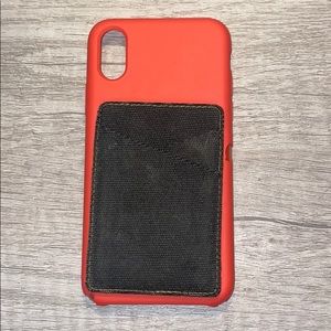 iPhone X case Heyday brand hot pink with wallet